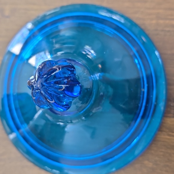 Elegant Blue Glass Candy Jar - Picture 10 of 12